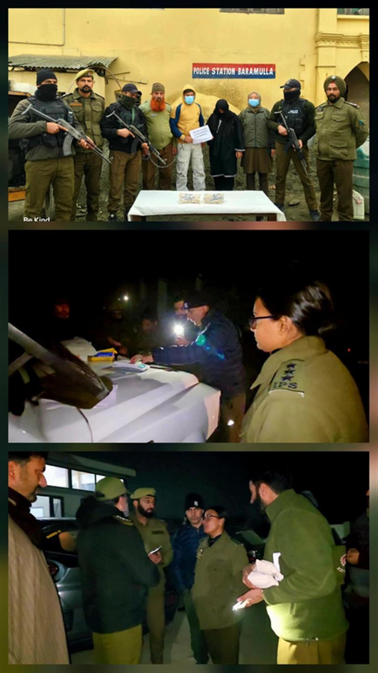 ਜੰਮੂ-ਕਸ਼ਮੀਰ ਦੇ ਬਾਰਾਮੂਲਾ ਵਿੱਚ ਦੋ ਨਸ਼ੀਲੇ ਪਦਾਰਥਾਂ ਦੇ ਤਸਕਰਾਂ ਨੂੰ ਗ੍ਰਿਫ਼ਤਾਰ; 964 ਗ੍ਰਾਮ ਹੈਰੋਇਨ ਜ਼ਬਤ