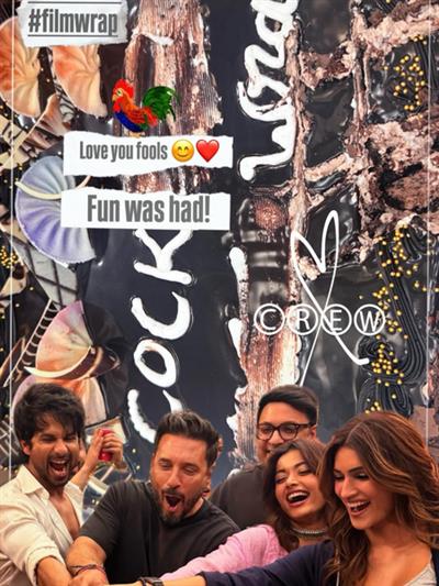 शाहिद कपूर, कृति सैनन और रश्मिका मंदाना ने 'कॉकटेल 2' की शूटिंग पूरी होने पर जश्न मनाया